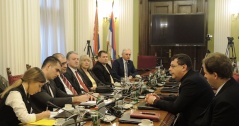 23 February 2015 PFG Head and members in meeting with the Hungarian Ambassador to Serbia